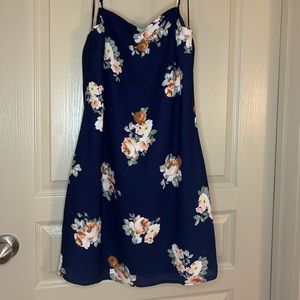 Navy Floral Dress